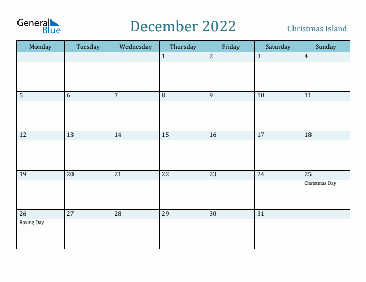 December 2022 Calendar with Holidays