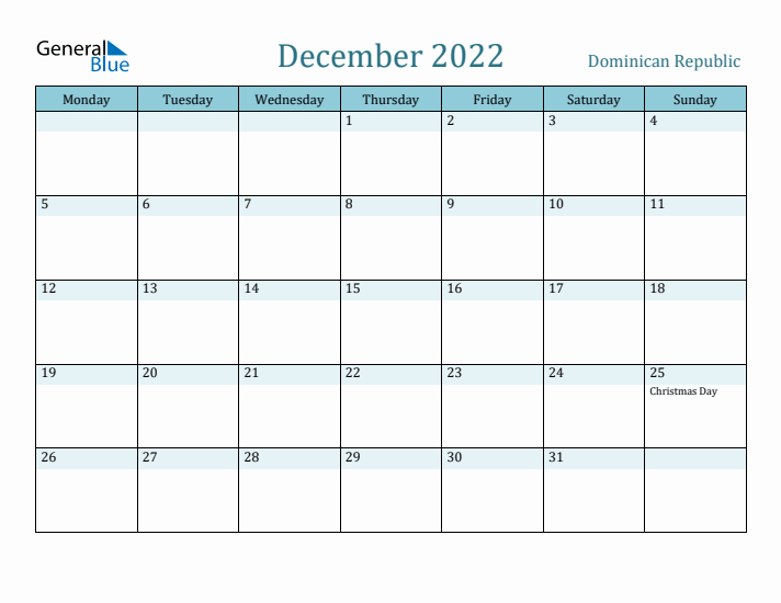 December 2022 Calendar with Holidays