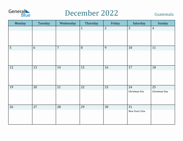 December 2022 Calendar with Holidays