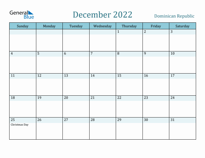 December 2022 Calendar with Holidays