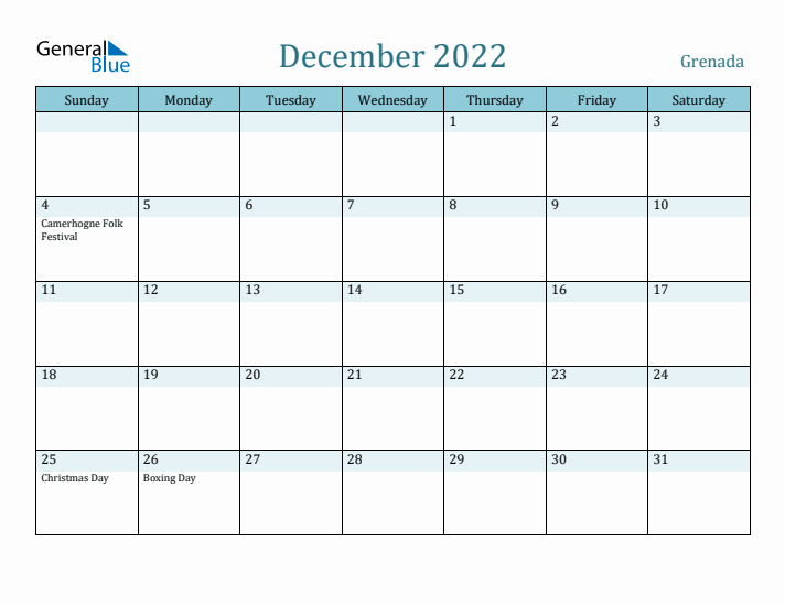 December 2022 Calendar with Holidays