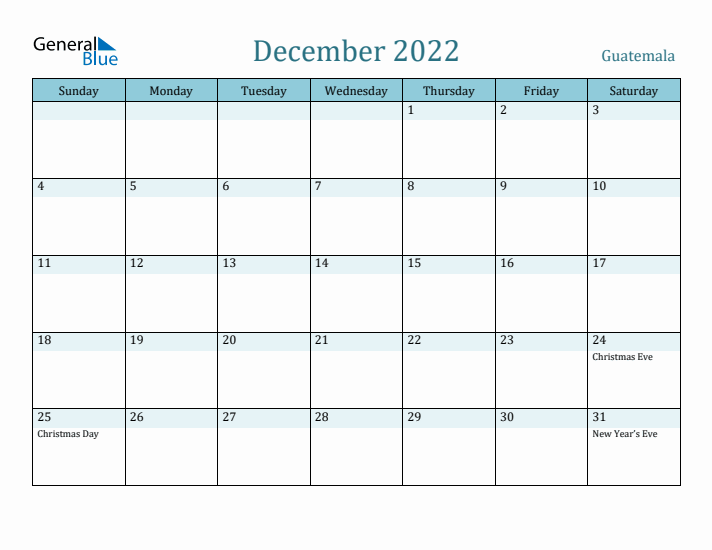 December 2022 Calendar with Holidays