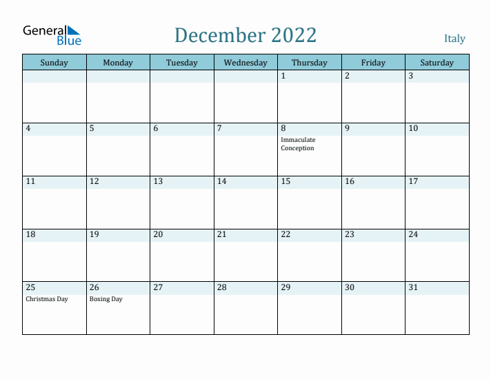 December 2022 Calendar with Holidays