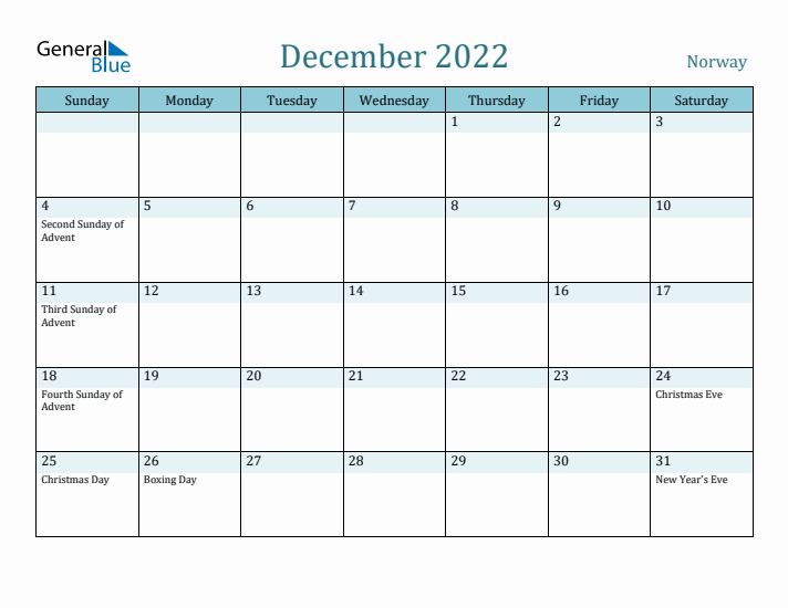 December 2022 Calendar with Holidays