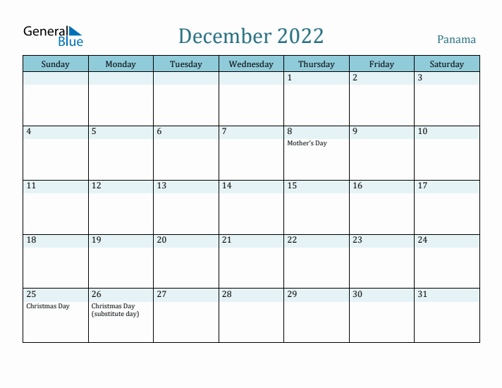 December 2022 Calendar with Holidays