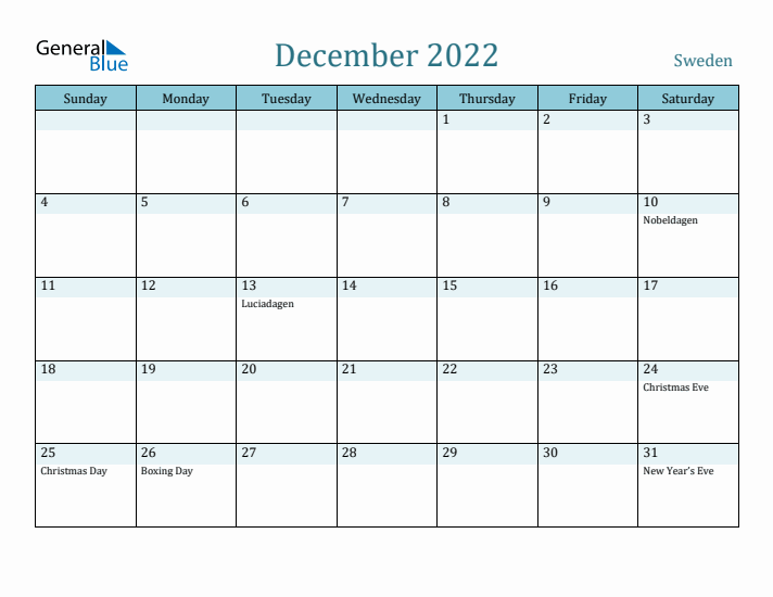 December 2022 Calendar with Holidays