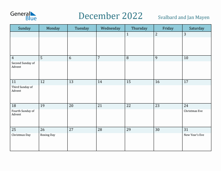 December 2022 Calendar with Holidays