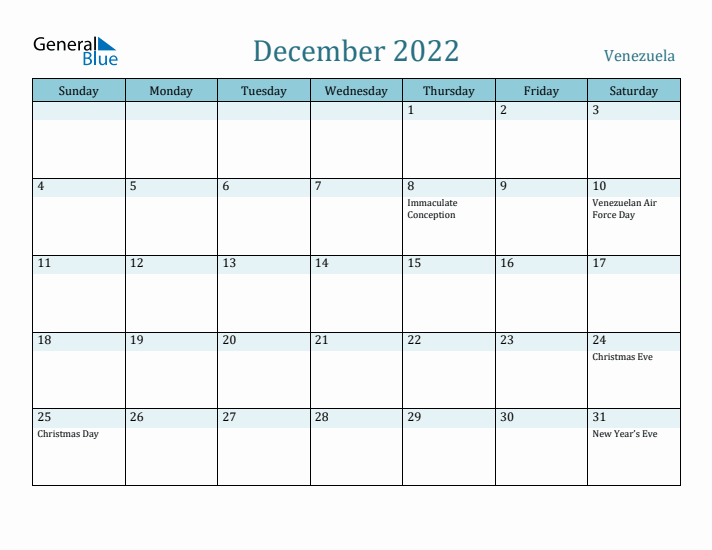 December 2022 Calendar with Holidays