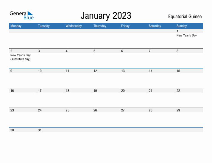 Fillable January 2023 Calendar