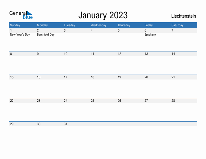 Fillable January 2023 Calendar