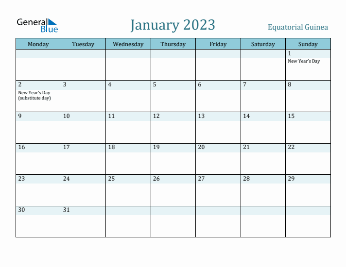 January 2023 Calendar with Holidays