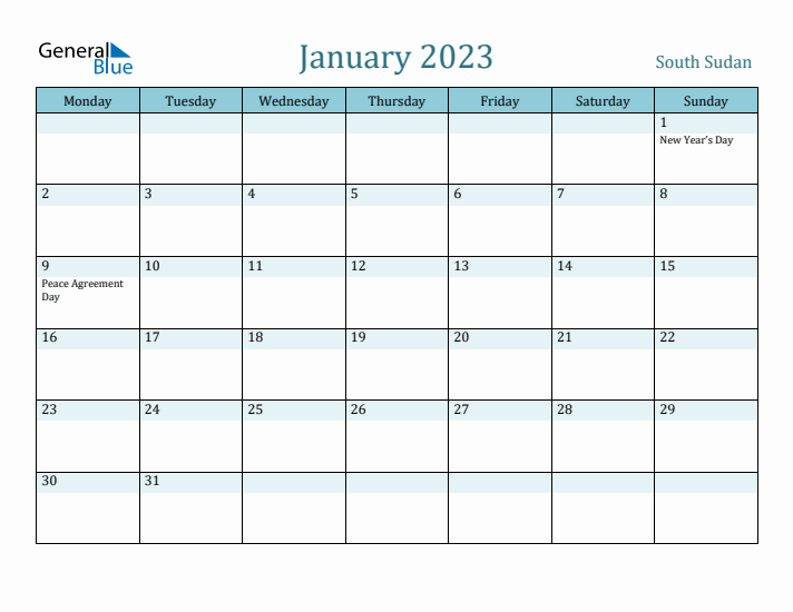 January 2023 Calendar with Holidays