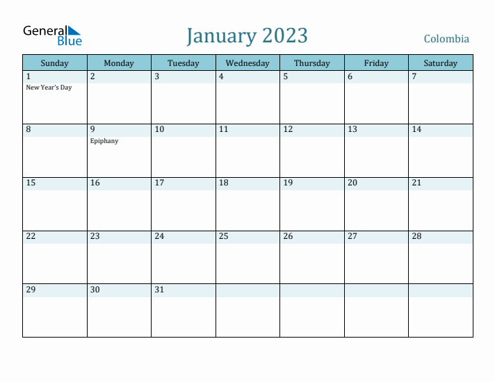 January 2023 Calendar with Holidays