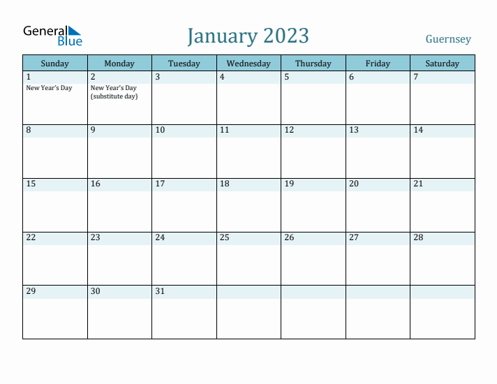 January 2023 Calendar with Holidays