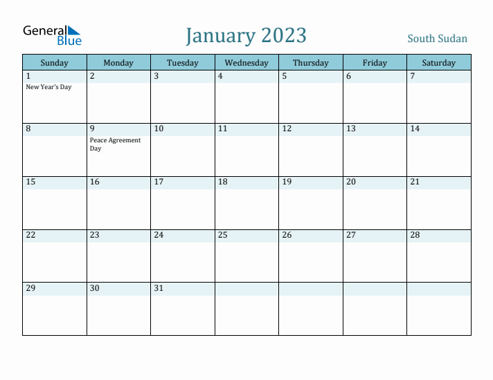 January 2023 Calendar with Holidays