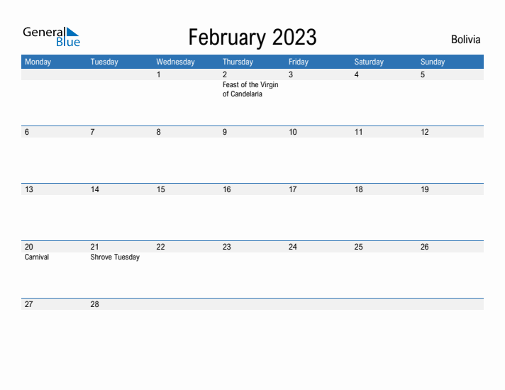 Fillable February 2023 Calendar