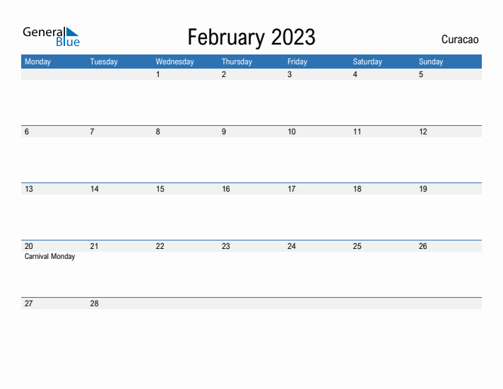 Fillable February 2023 Calendar