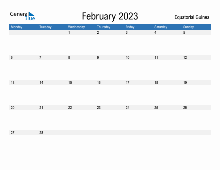 Fillable February 2023 Calendar