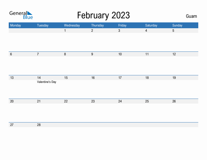 Fillable February 2023 Calendar