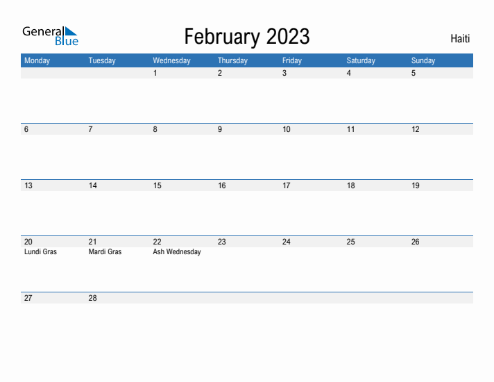 Fillable February 2023 Calendar