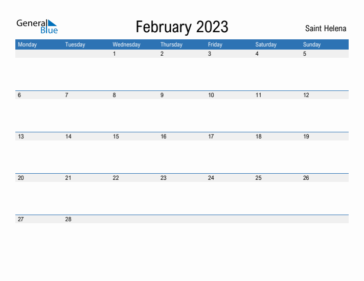 Fillable February 2023 Calendar