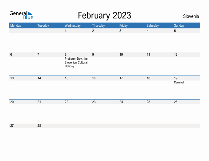 Fillable February 2023 Calendar