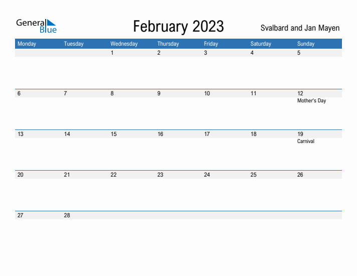 Fillable February 2023 Calendar