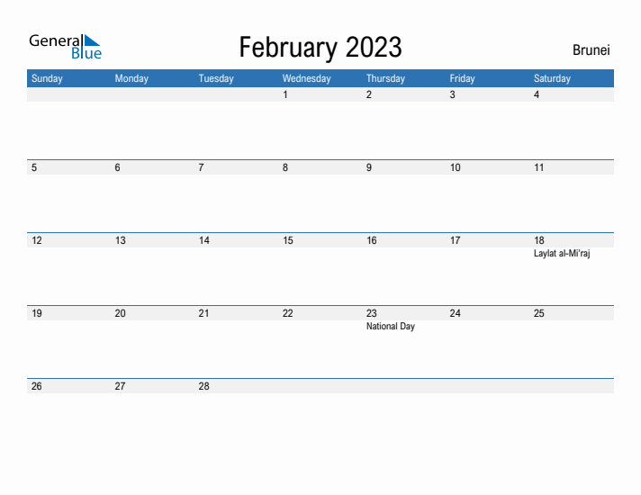 Fillable February 2023 Calendar