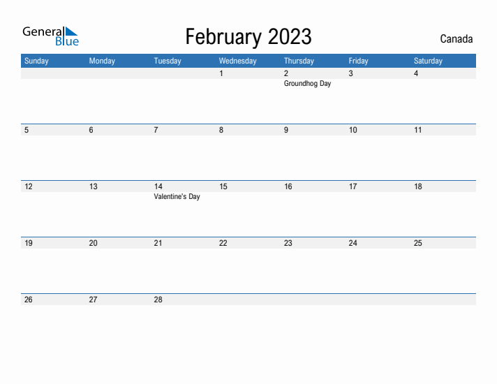 Fillable February 2023 Calendar