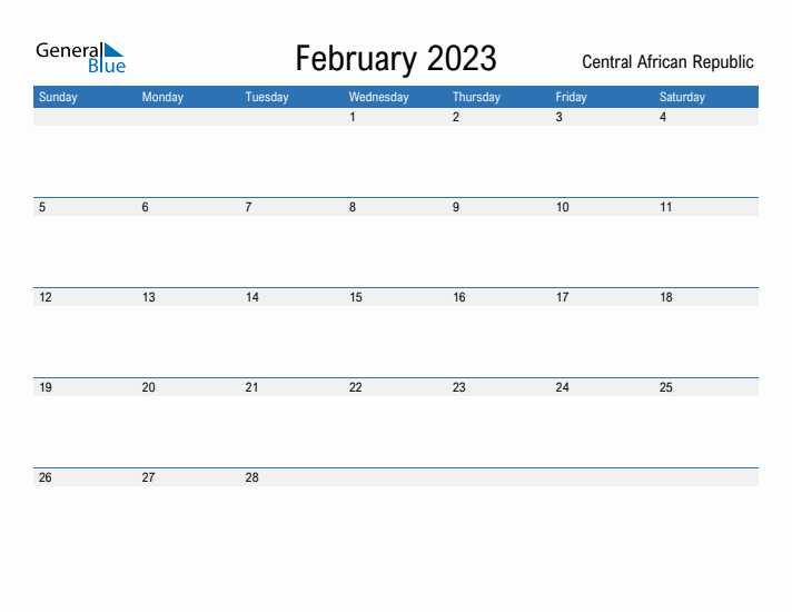 Fillable February 2023 Calendar