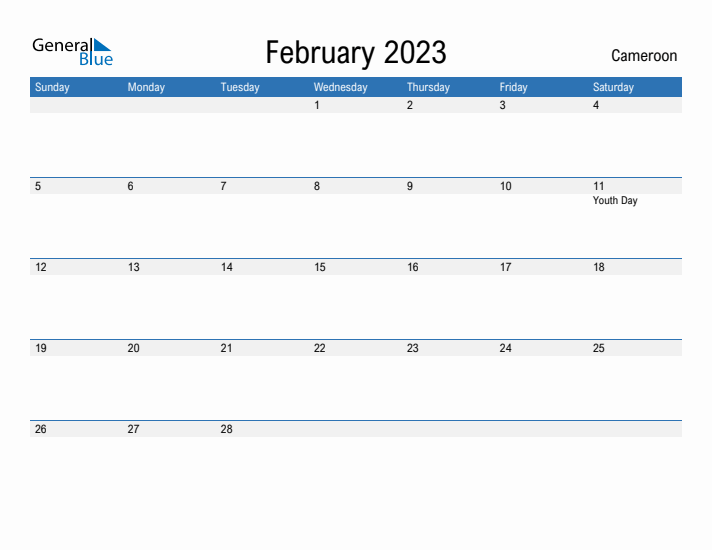 Fillable February 2023 Calendar