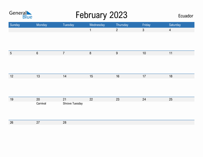 Fillable February 2023 Calendar