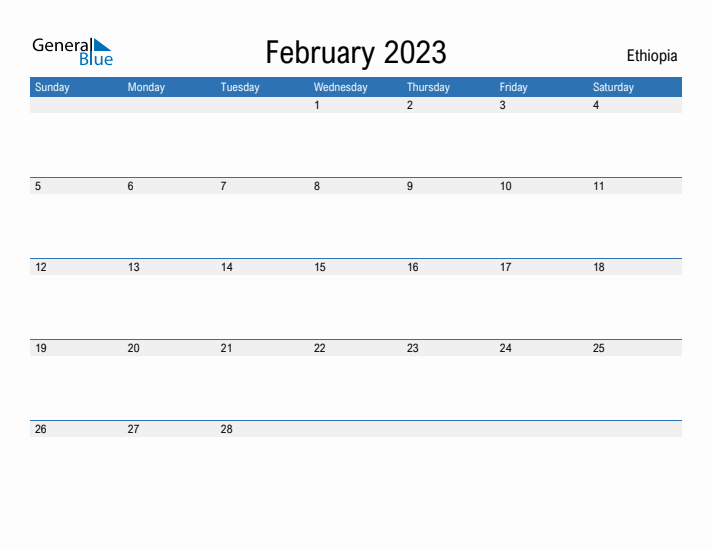 Fillable February 2023 Calendar