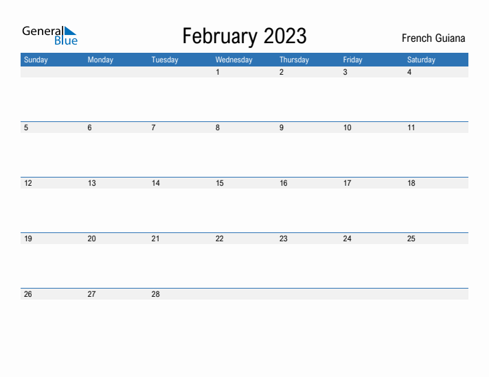 Fillable February 2023 Calendar