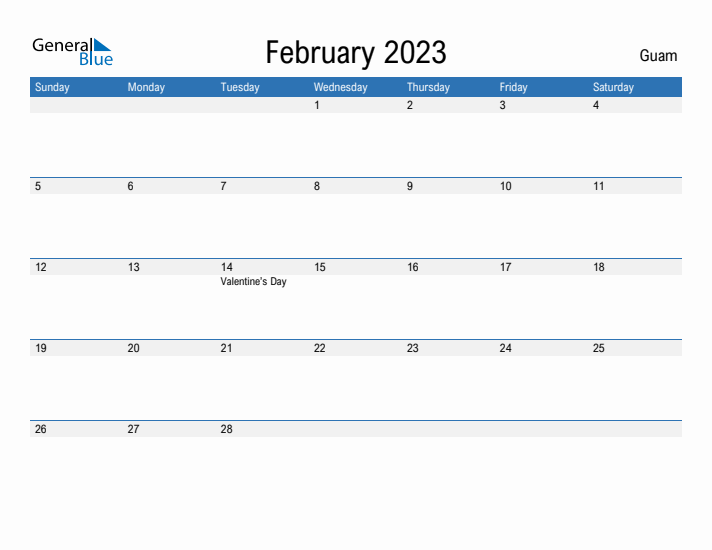 Fillable February 2023 Calendar