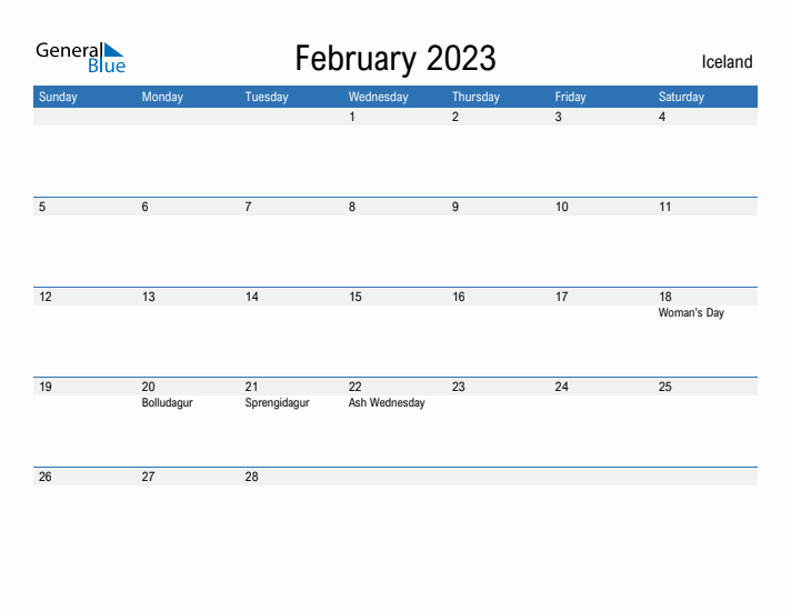 Fillable February 2023 Calendar