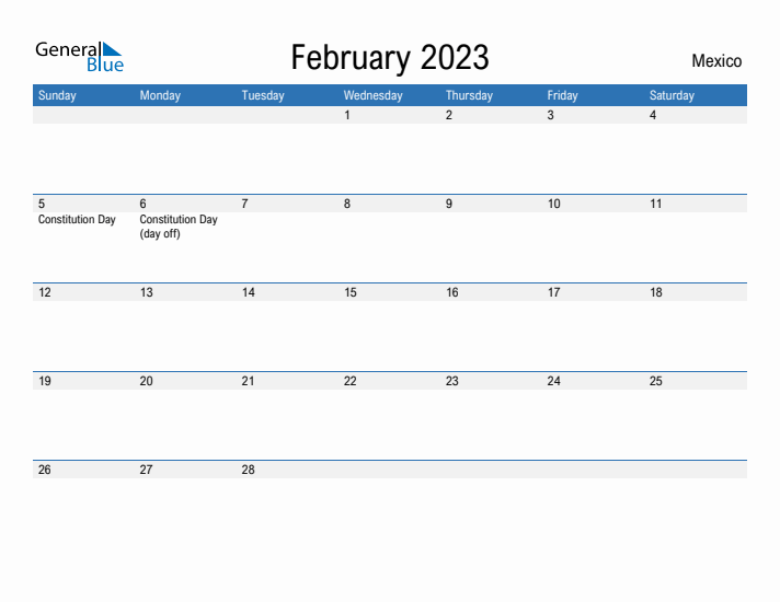 Fillable February 2023 Calendar