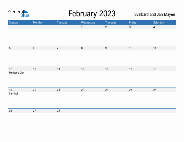 Fillable February 2023 Calendar