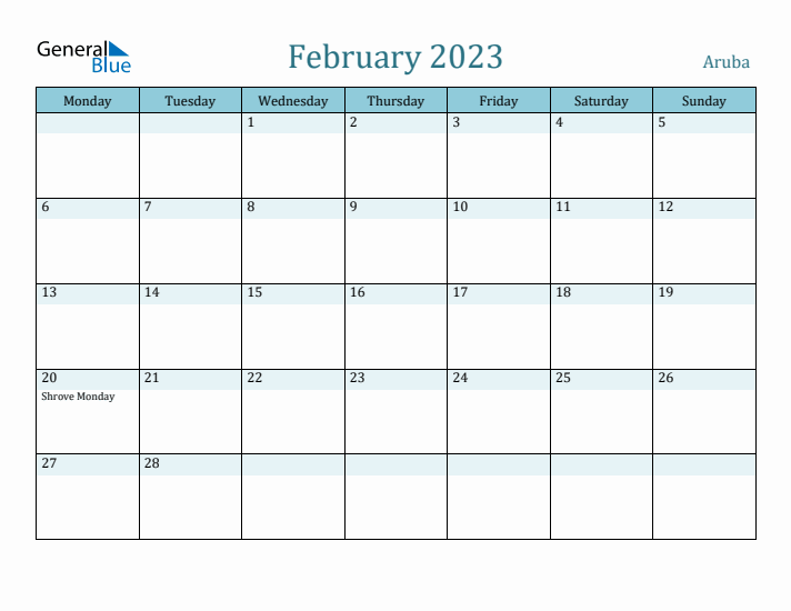 February 2023 Calendar with Holidays