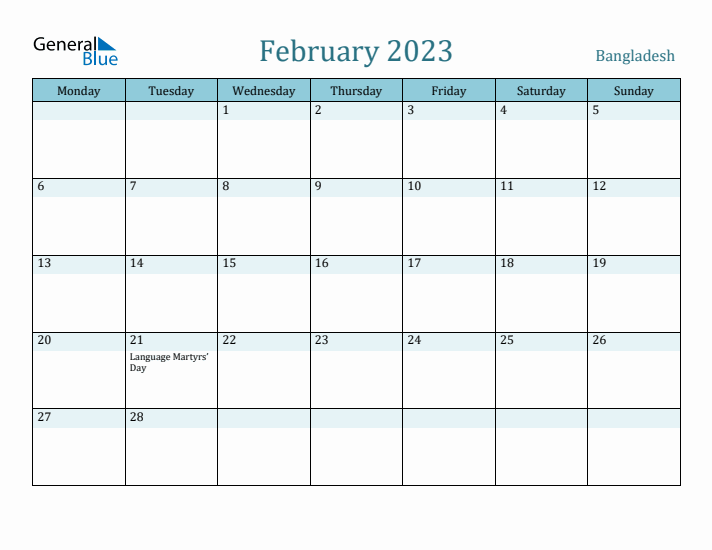 February 2023 Calendar with Holidays