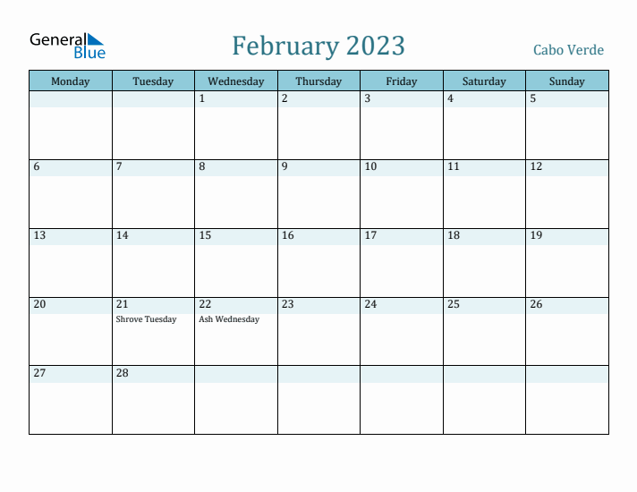 February 2023 Calendar with Holidays