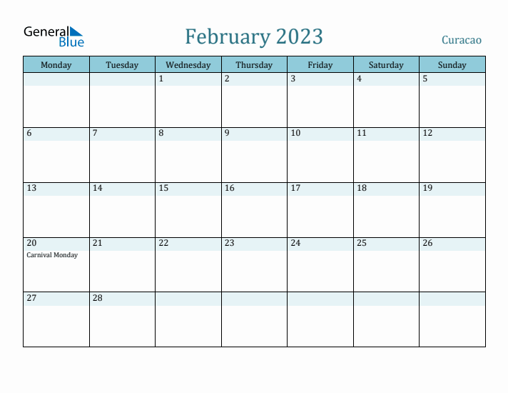 February 2023 Calendar with Holidays