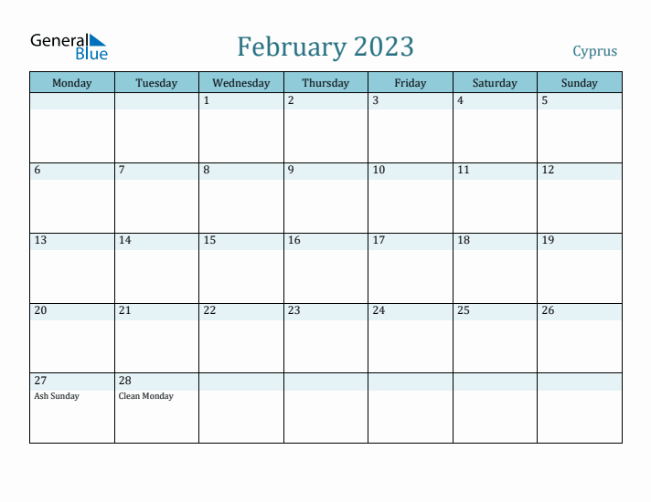 February 2023 Calendar with Holidays