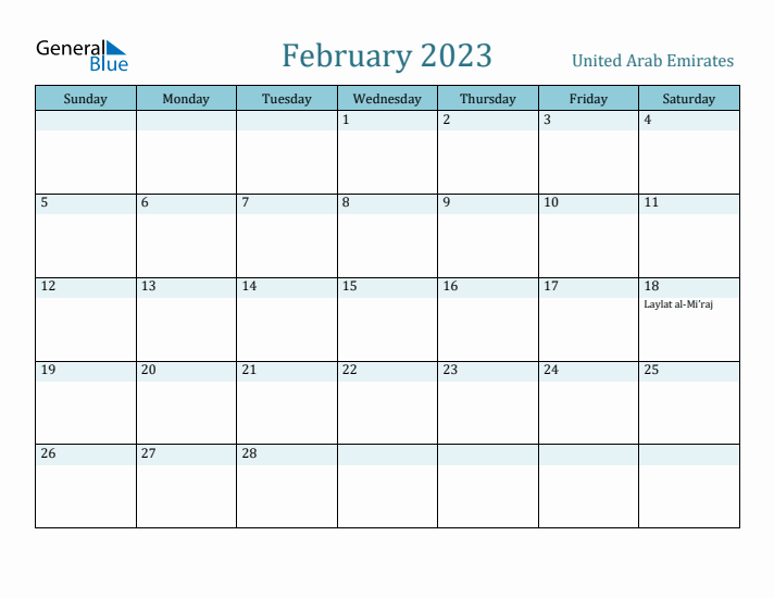 February 2023 Calendar with Holidays