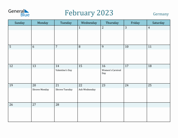 February 2023 Calendar with Holidays