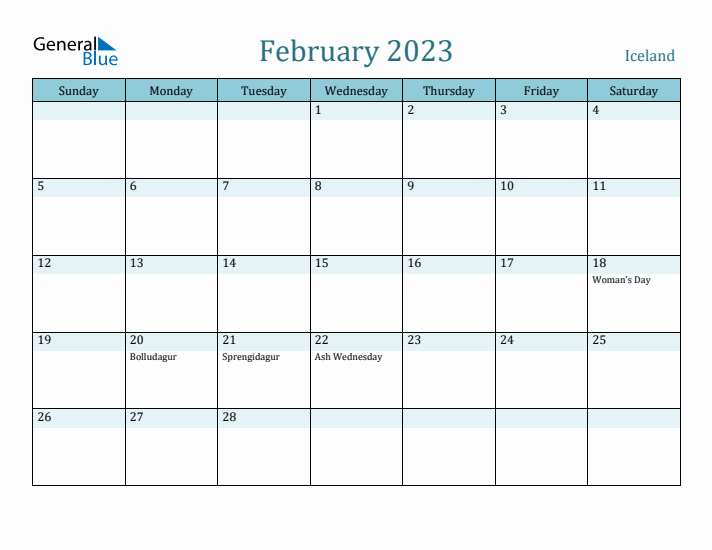 February 2023 Calendar with Holidays