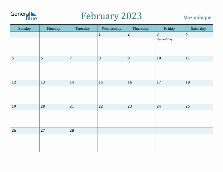 February 2023 Calendar with Holidays