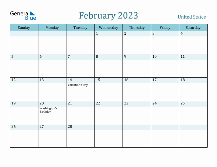 February 2023 Calendar with Holidays