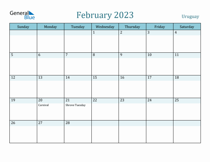 February 2023 Calendar with Holidays