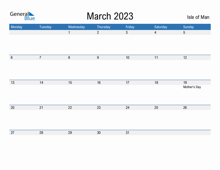 Fillable March 2023 Calendar